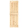 Csúszó ajtó természetes és fehér 70 x 210 cm szilárd fenyőfa