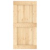 Csúszó ajtó természetes és fekete 100 x 210 cm szilárd fenyőfa