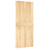 Csúszó ajtó természetes és fehér 90 x 210 cm szilárd fenyőfa
