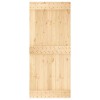 Csúszó ajtó természetes és fehér 90 x 210 cm szilárd fenyőfa