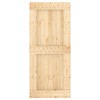 Csúszó ajtó természetes és fehér 90 x 210 cm szilárd fenyőfa