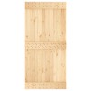 Csúszó ajtó természetes és fehér 100 x 210 cm szilárd fenyőfa