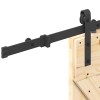 Csúszó ajtó narvik természetes és fekete 70 x 210 cm (152,5 cm)