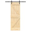 Csúszó ajtó narvik természetes és fekete 70 x 210 cm (152,5 cm)