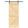 Csúszó ajtó narvik természetes és fekete 85 x 210 cm (152,5 cm)