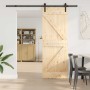 Csúszó ajtó narvik természetes és fekete 70 x 210 cm (213,5 cm)