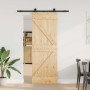 Csúszó ajtó narvik 70 x 210 cm (152,5 cm) természetes és fekete