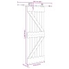 Csúszó ajtó narvik 70 x 210 cm (152,5 cm) természetes és fekete