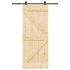 Csúszó ajtó narvik 85 x 210 cm (152,5 cm) természetes és fekete