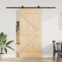 Csúszó ajtó narvik természetes és fekete 95 x 210 cm (213,5 cm)