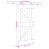 Csúszó ajtó narvik természetes és fekete 95 x 210 cm (213,5 cm)
