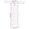 Csúszó ajtó narvik 85 x 210 cm (213,5 cm) természetes és fekete