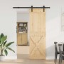 Csúszó ajtó narvik természetes és fekete 70 x 210 cm (152,5 cm)