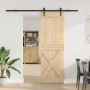 Csúszó ajtó narvik természetes és fekete 70 x 210 cm (213,5 cm)