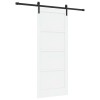 Csúszó ajtó fehér és fekete 83 x 202 cm tömör fenyőfa