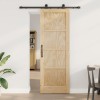 Csúszó ajtó orkdal természetes 73,5 x 211 cm tömör fenyőfa