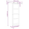 Csúszó ajtó orkdal természetes 73,5 x 211 cm tömör fenyőfa