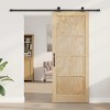 Csúszó ajtó orkdal természetes 86 x 211 cm tömör fenyőfa