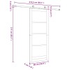 Csúszó ajtó orkdal természetes 86 x 211 cm tömör fenyőfa