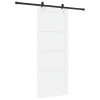 Csúszó ajtó fehér és fekete 83 x 202 cm tömör fenyőfa
