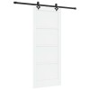 Csúszó ajtó fehér és fekete 83 x 202 cm tömör fenyőfa