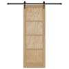 Csúszó ajtó orkdal természetes és fekete 73,5 x 211 cm