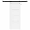 Csúszó ajtó orkdal fehér és fekete 83 x 202 cm tömör fenyőfa