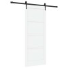 Csúszó ajtó orkdal fehér és fekete 83 x 202 cm tömör fenyőfa