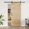 Csúszó ajtó orkdal természetes és fekete 86 x 211 cm