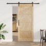 Csúszó ajtó orkdal természetes és fekete 86 x 211 cm