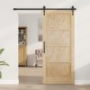 Csúszó ajtó orkdal természetes és fekete 86 x 211 cm