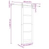 Csúszó ajtó orkdal természetes és fehér 73,5 x 211 cm
