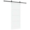 Csúszó ajtó orkdal fehér és fekete 83 x 202 cm tömör fenyőfa
