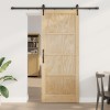 Csúszó ajtó orkdal természetes és fekete 86 x 211 cm