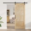 Csúszó ajtó orkdal természetes és fekete 86 x 211 cm