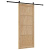 Csúszó ajtó orkdal természetes és fekete 86 x 211 cm