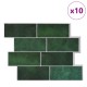 Metrócsempe 10 pcs sötétzöld 29 x 21 cm poliuretán és pet