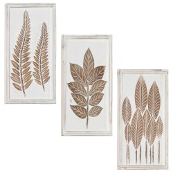 Művészeti dekoráció 3 pcs barna és fehér 40 x 40 x 1,5 cm