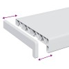 Ablakpárkány fehér 100 x 20 x 4,5 cm pvc