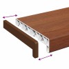 Ablakpárkány barna fa 140 x 25 x 4,5 cm pvc