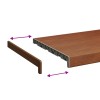 Ablakpárkány barna fa 160 x 30 x 4,5 cm pvc