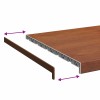 Ablakpárkány barna fa 140 x 50 x 4,5 cm pvc