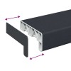 Ablakpárkány antracit fa erezettel 120 x 10 x 4,5 cm pvc