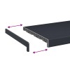 Ablakpárkány antracit fa erezettel 120 x 35 x 4,5 cm pvc