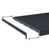 Ablakpárkány antracit fa erezettel 100 x 50 x 4,5 cm pvc