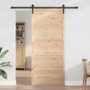 Istállóajtó természetes 90 x 2,5 x 208 cm tömör fenyőfa
