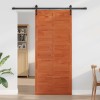 Istállóajtó viaszbarna 80 x 2,5 x 208 cm tömör fenyőfa