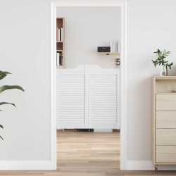Lengő ajtók 2 pcs fehér tömör fenyőfa