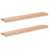 Ablakpárkányok 2 db természetes 90 x 20 x 2 cm tömör bükkfa