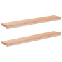 Ablakpárkányok 2 db természetes 90 x 20 x 2 cm tömör bükkfa